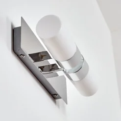 Lampe Miroir Morges Led Chrome, 2 Lumieres