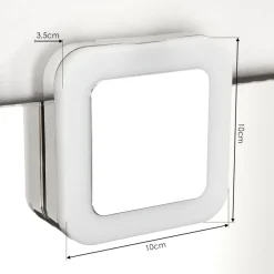 Lampe Miroir Morges Led Chrome, Blanc, 1 Lumiere
