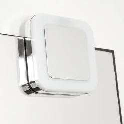 Lampe Miroir Morges Led Chrome, Blanc, 1 Lumiere