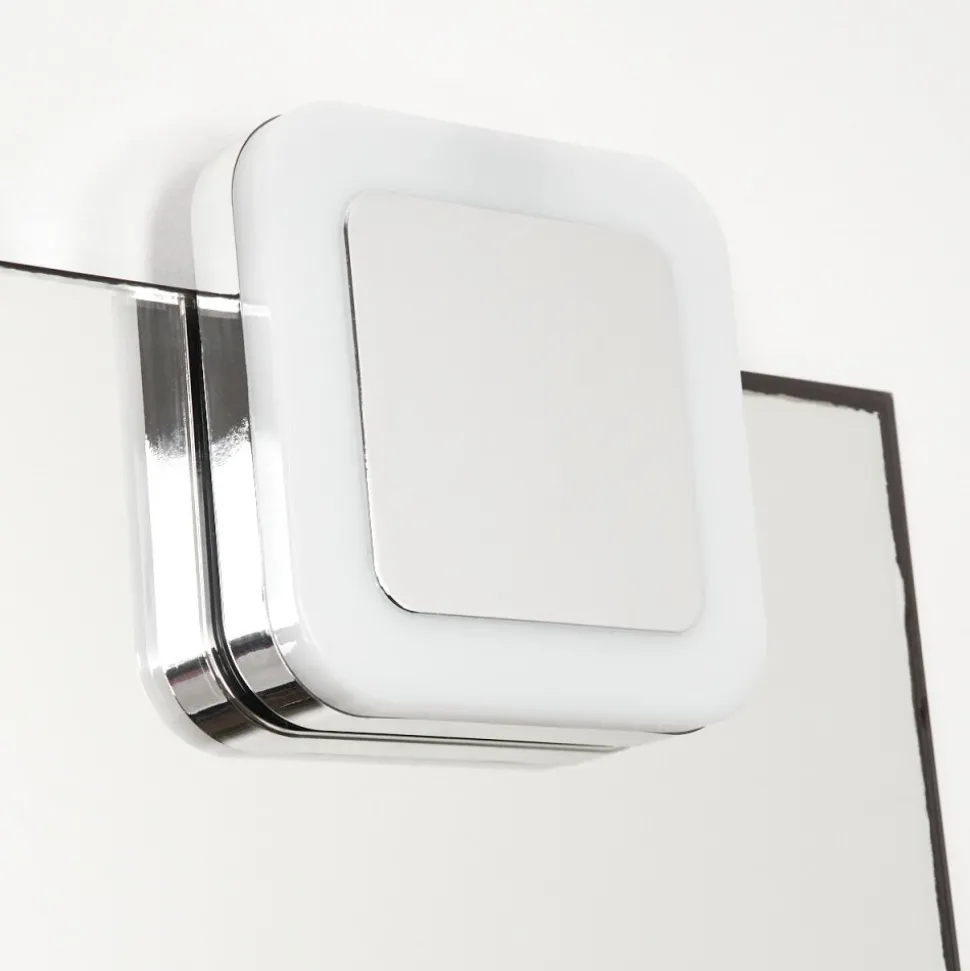 Lampe Miroir Morges Led Chrome, Blanc, 1 Lumiere