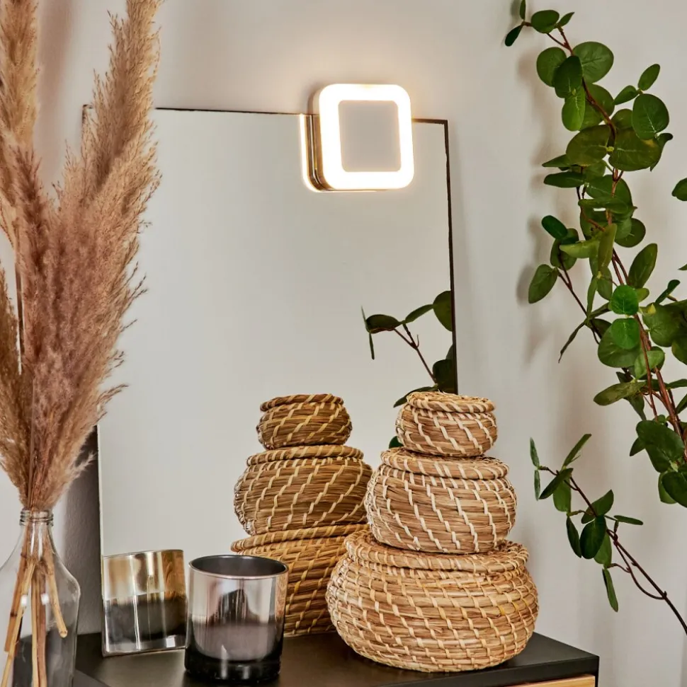 Lampe Miroir Morges Led Chrome, Blanc, 1 Lumiere