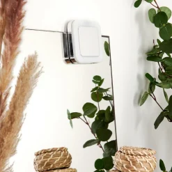 Lampe Miroir Morges Led Chrome, Blanc, 1 Lumiere