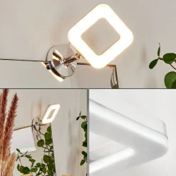 Lampe Miroir Morges Led Chrome, Blanc, 1 Lumiere