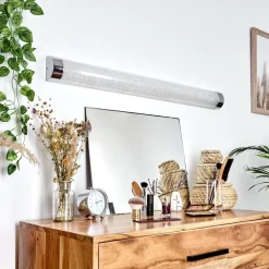 Lampe Miroir Morges Led Chrome, Scintillant, Blanc, 1 Lumiere