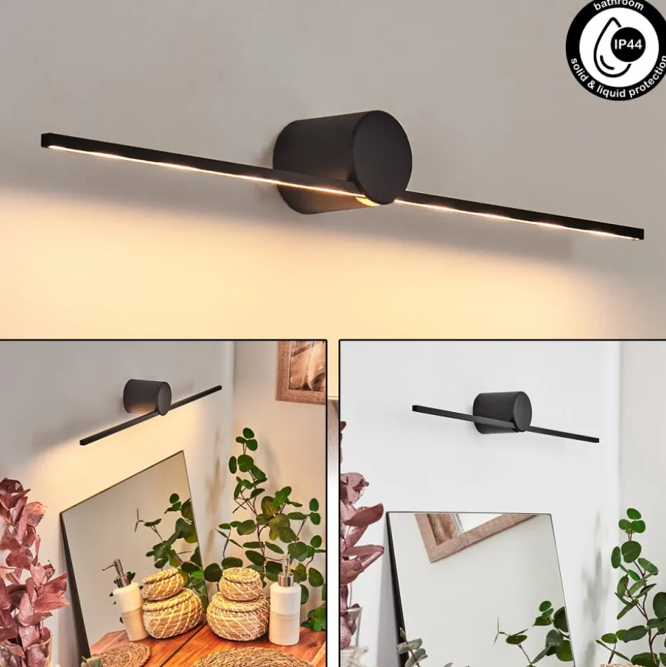 Lampe Miroirpuharila Led Noir, 1 Lumiere