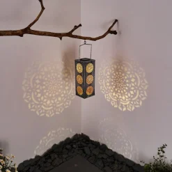 Lampe Solaire Ajman Led Cuivre, Argente, 1 Lumiere