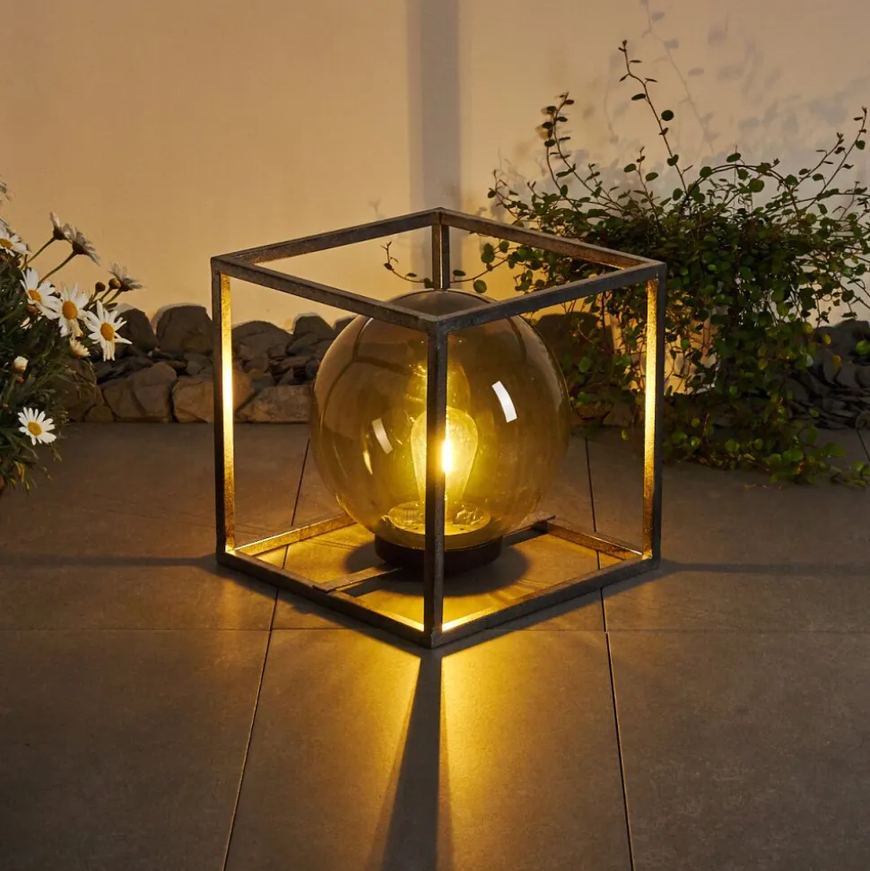 Lampe Solaire Albuquerque Led Argente, 1 Lumiere