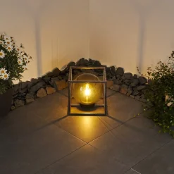 Lampe Solaire Albuquerque Led Argente, 1 Lumiere