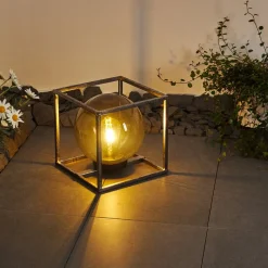 Lampe Solaire Albuquerque Led Argente, 1 Lumiere