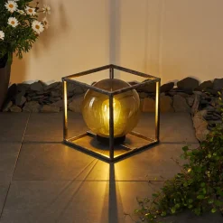 Lampe Solaire Albuquerque Led Argente, 1 Lumiere