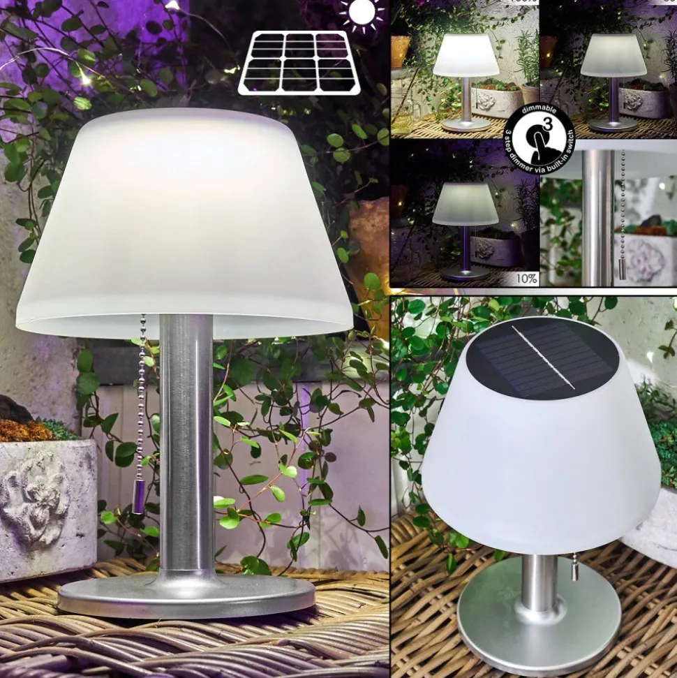 Lampe Solaire Alcudia Led Blanc, 1 Lumiere