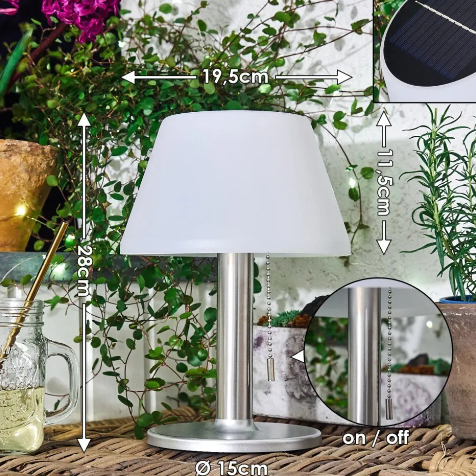 Lampe Solaire Alcudia Led Blanc, 1 Lumiere