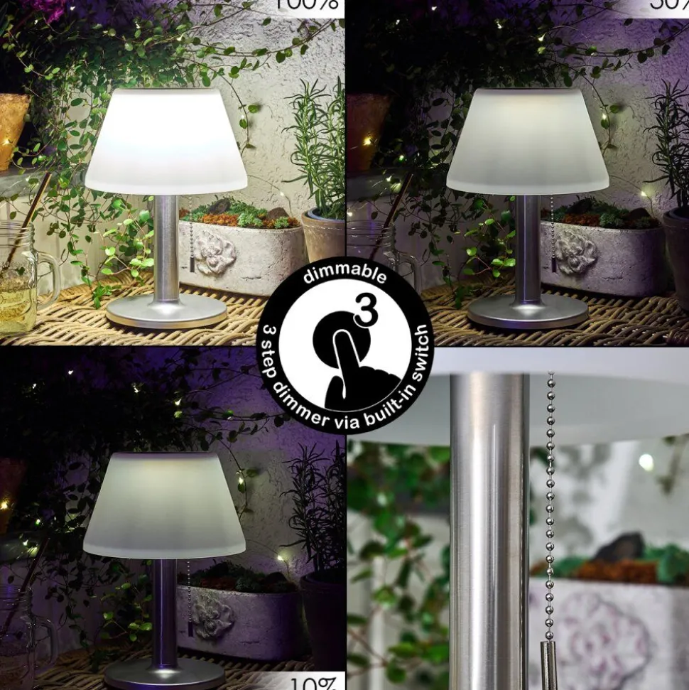 Lampe Solaire Alcudia Led Blanc, 1 Lumiere
