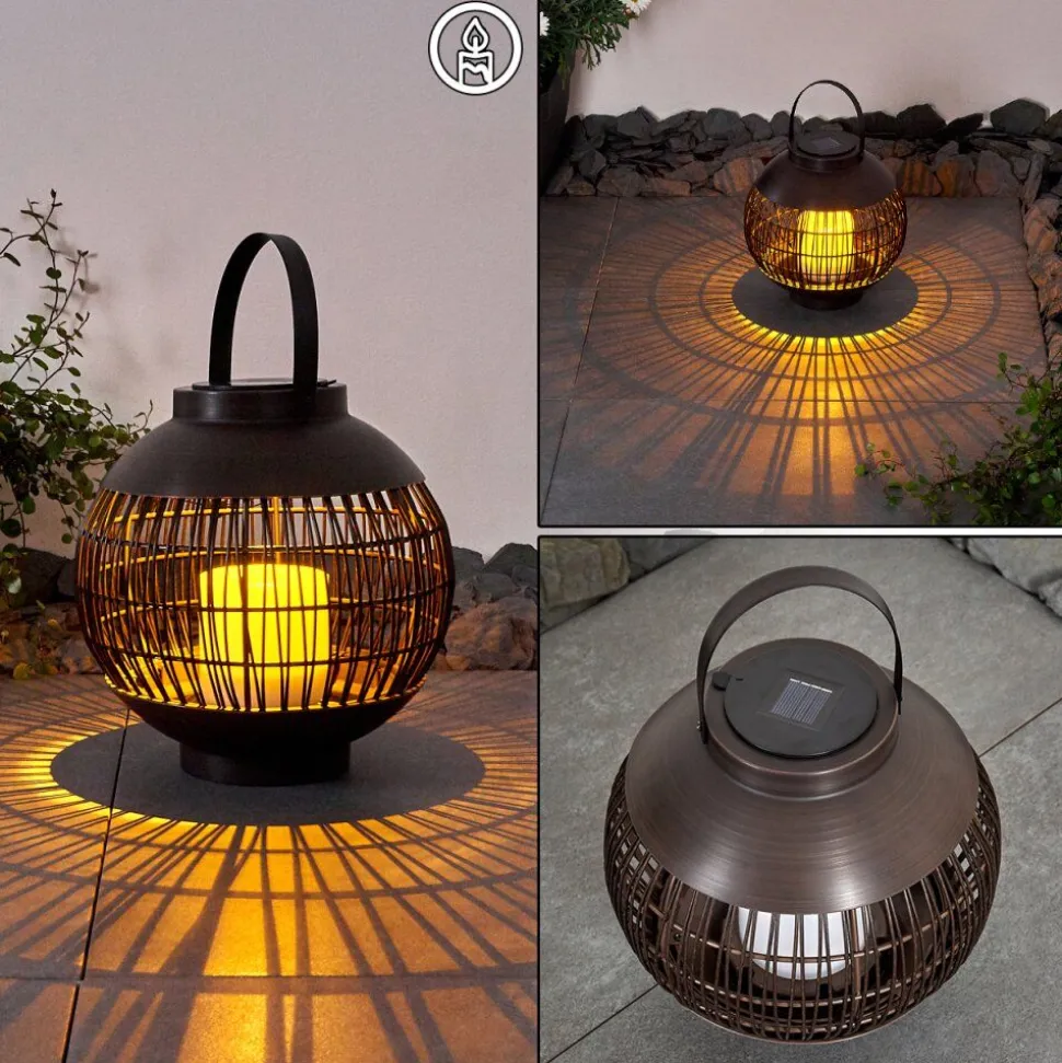 Lampe Solaire Aosta Led Brun, 1 Lumiere