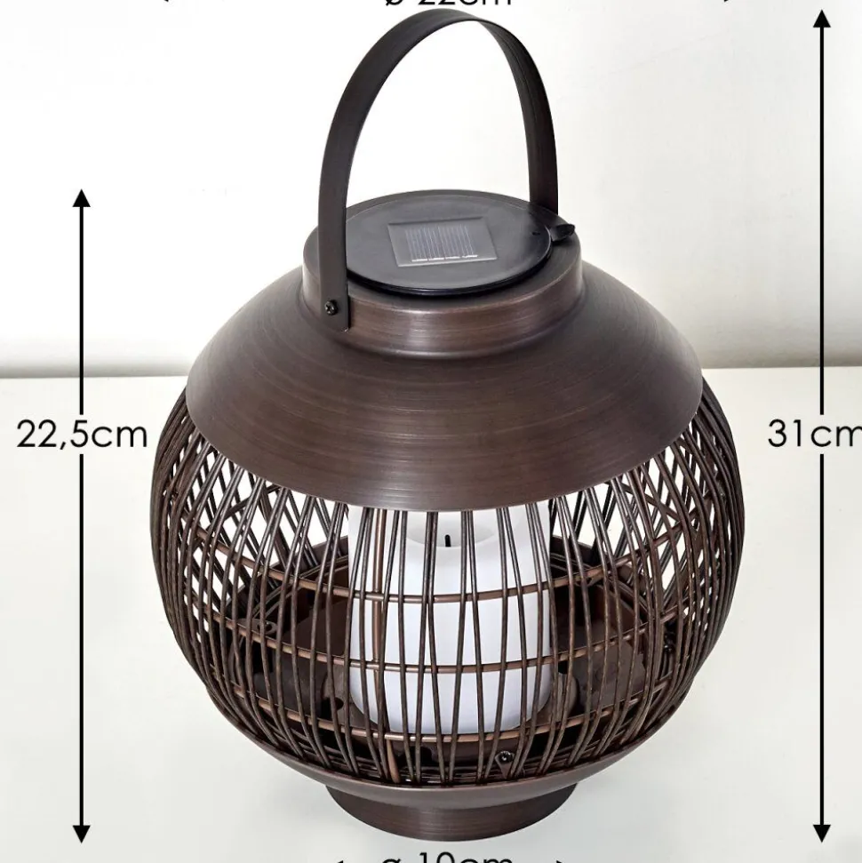 Lampe Solaire Aosta Led Brun, 1 Lumiere