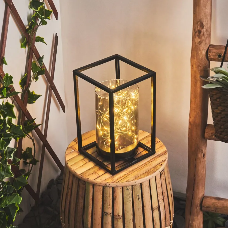 Lampe Solaire Aracaju Led Noir, 40 Lumieres