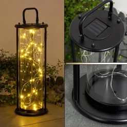 Lampe Solaire Aracaju Led Noir, 1 Lumiere