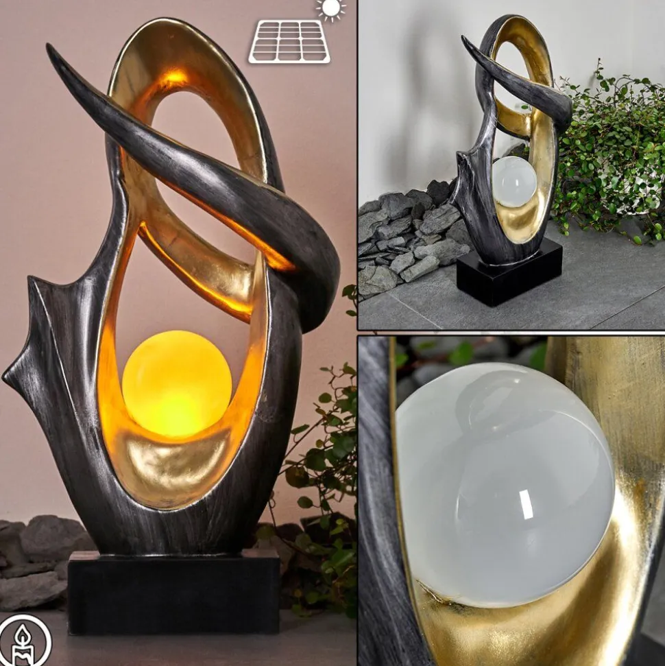 Lampe Solaire Benevento Led Or, Argente, 1 Lumiere