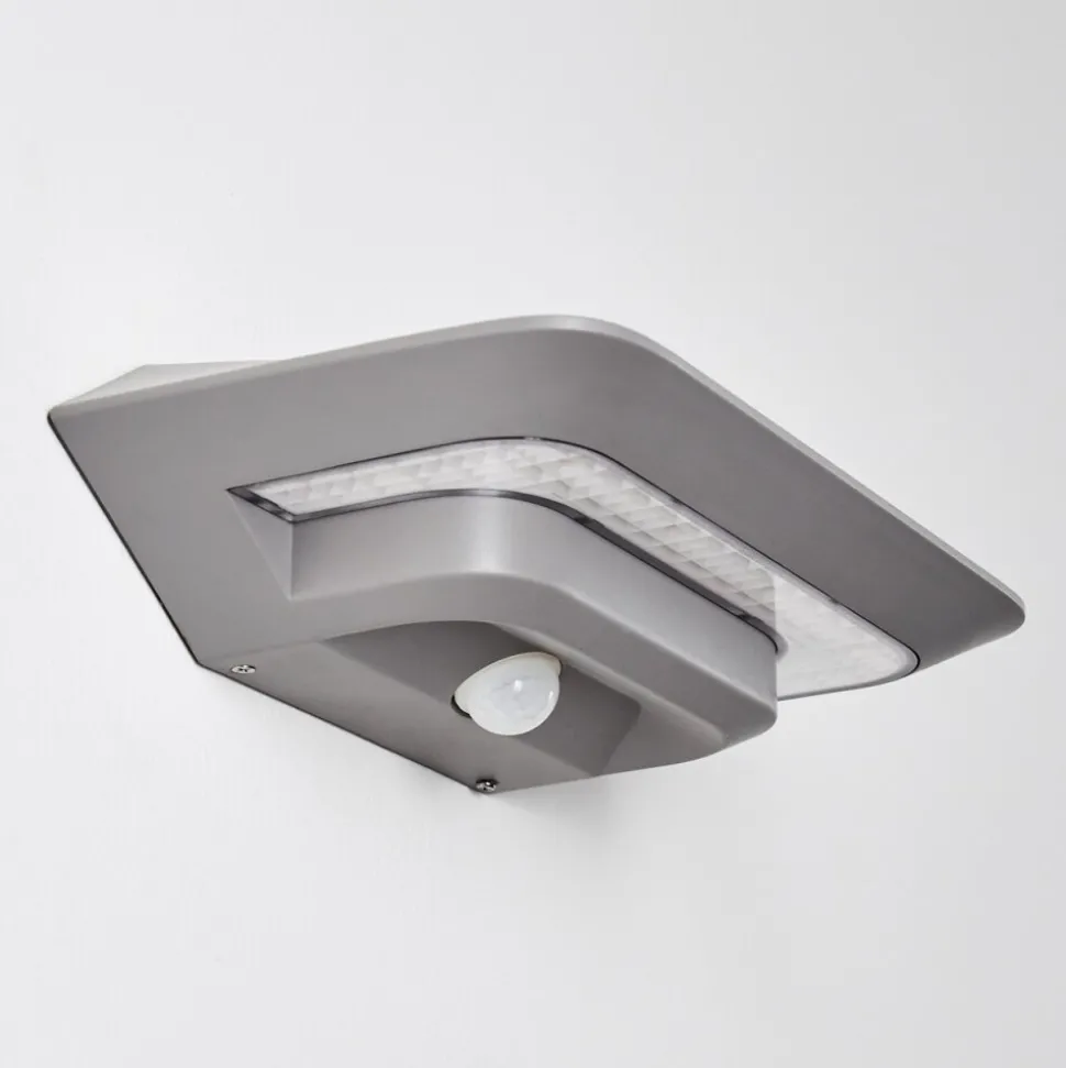 Lampe Solaire Camden Led Gris, 1 Lumiere, Detecteur De Mouvement