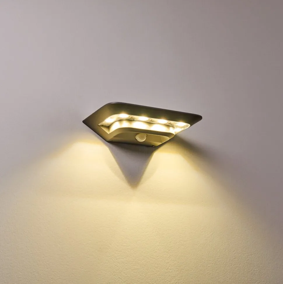 Lampe Solaire Camden Led Gris, 1 Lumiere, Detecteur De Mouvement