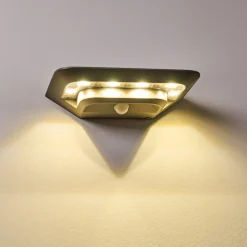 Lampe Solaire Camden Led Gris, 1 Lumiere, Detecteur De Mouvement