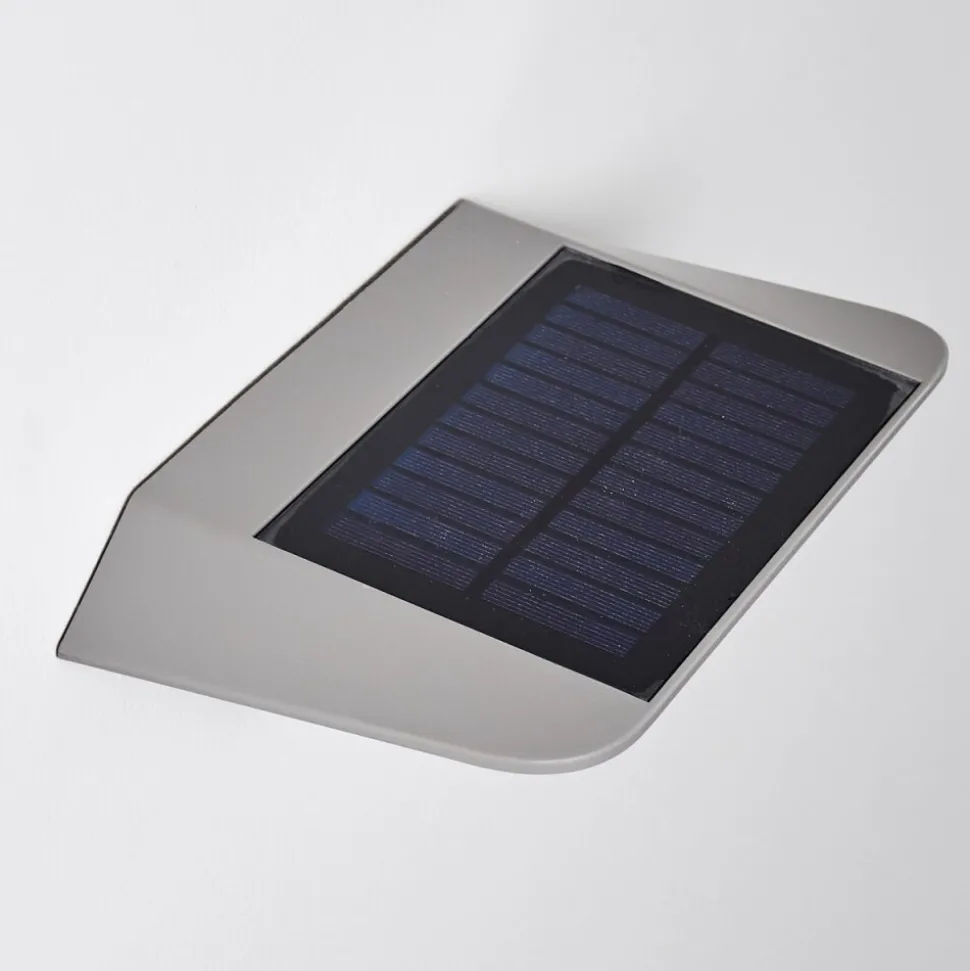 Lampe Solaire Camden Led Gris, 1 Lumiere, Detecteur De Mouvement