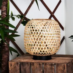 Lampe Solaire Conneaut Led Bois Clair, Noir, 1 Lumiere