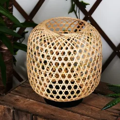 Lampe Solaire Conneaut Led Bois Clair, Noir, 1 Lumiere