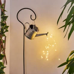 Lampe Solaire Dalen Led Noir, Argente, 28 Lumieres