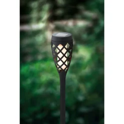 Lampe Solaire Eglo Fackel Led Noir, 10 Lumieres