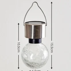 Lampe Solaire Falco Led Acier Inoxydable, 1 Lumiere, Changeur De Couleurs