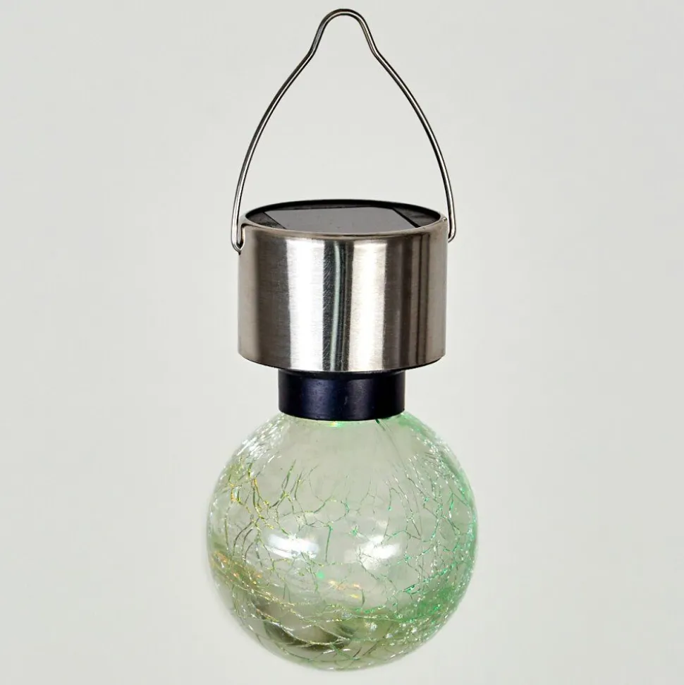 Lampe Solaire Falco Led Acier Inoxydable, 1 Lumiere, Changeur De Couleurs
