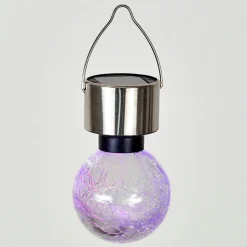 Lampe Solaire Falco Led Acier Inoxydable, 1 Lumiere, Changeur De Couleurs