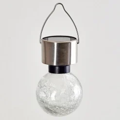 Lampe Solaire Falco Led Acier Inoxydable, 1 Lumiere, Changeur De Couleurs