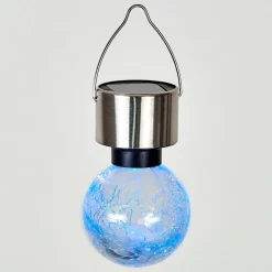 Lampe Solaire Falco Led Acier Inoxydable, 1 Lumiere, Changeur De Couleurs