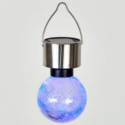 Lampe Solaire Falco Led Acier Inoxydable, 1 Lumiere, Changeur De Couleurs