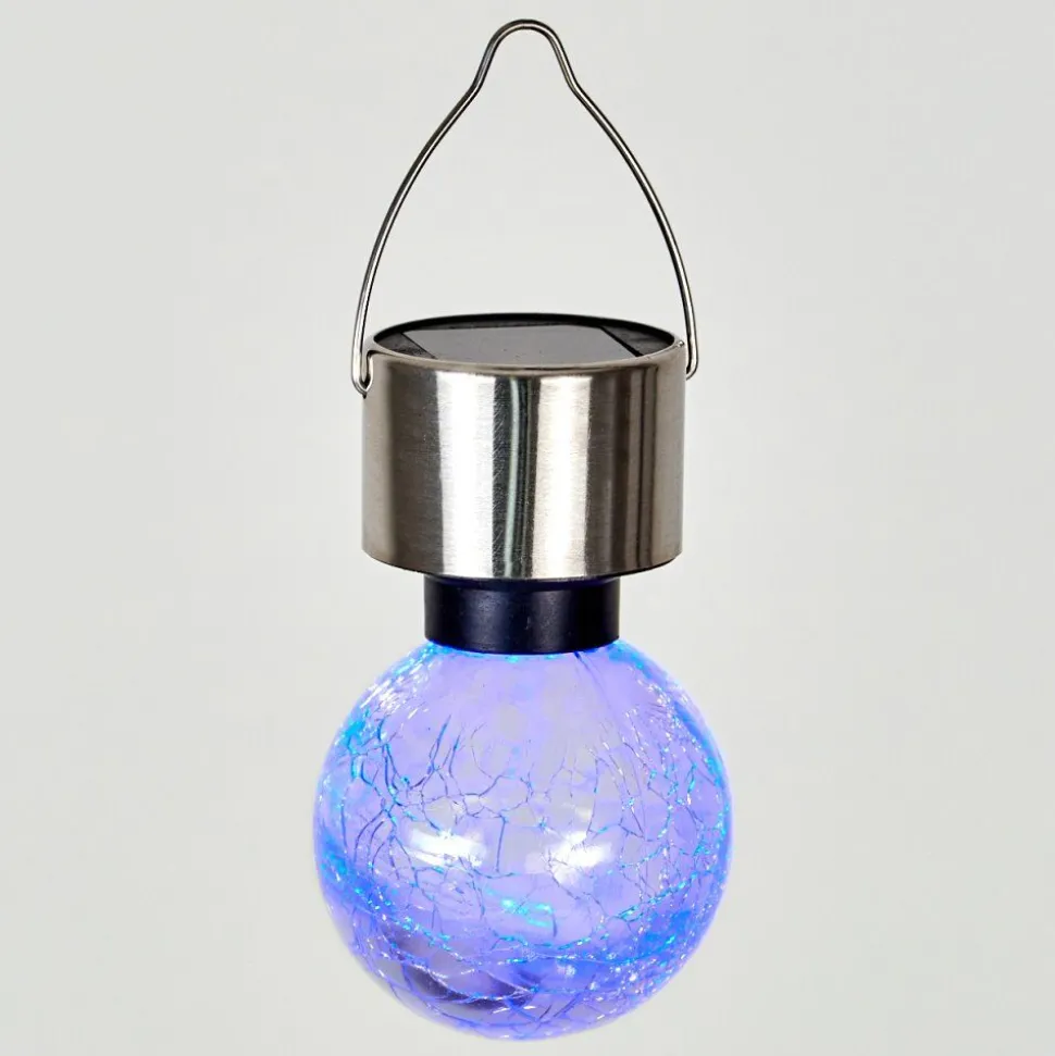 Lampe Solaire Falco Led Acier Inoxydable, 1 Lumiere, Changeur De Couleurs