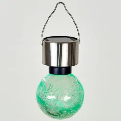 Lampe Solaire Falco Led Acier Inoxydable, 1 Lumiere, Changeur De Couleurs
