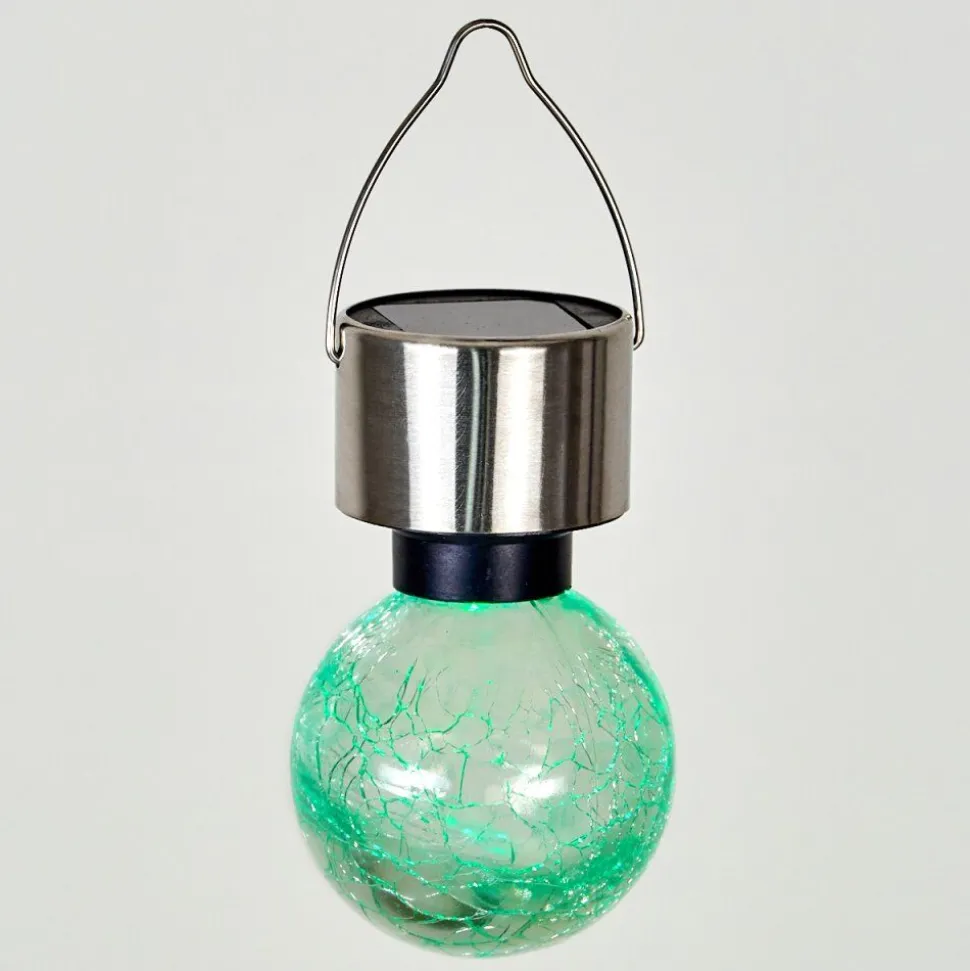 Lampe Solaire Falco Led Acier Inoxydable, 1 Lumiere, Changeur De Couleurs
