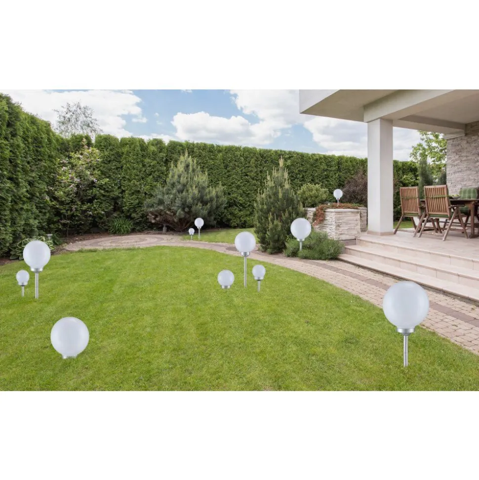 Lampe Solaire Globo Led Argente, 1 Lumiere