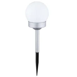 Lampe Solaire Globo Led Argente, 1 Lumiere