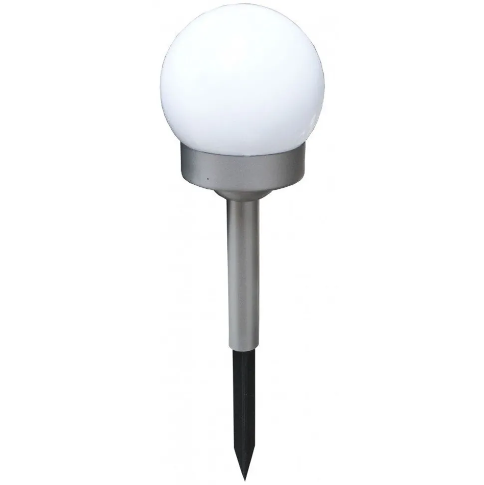 Lampe Solaire Globo Led Argente, 1 Lumiere