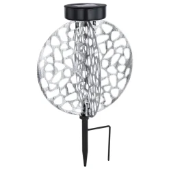 Lampe Solaire Globo Led Argente, 1 Lumiere