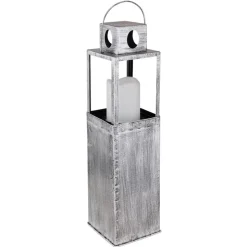 Lampe Solaire Globo Led Argent Oxyde, 1 Lumiere