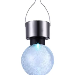 Lampe Solaire Globo Led Acier Inoxydable, 1 Lumiere, Changeur De Couleurs