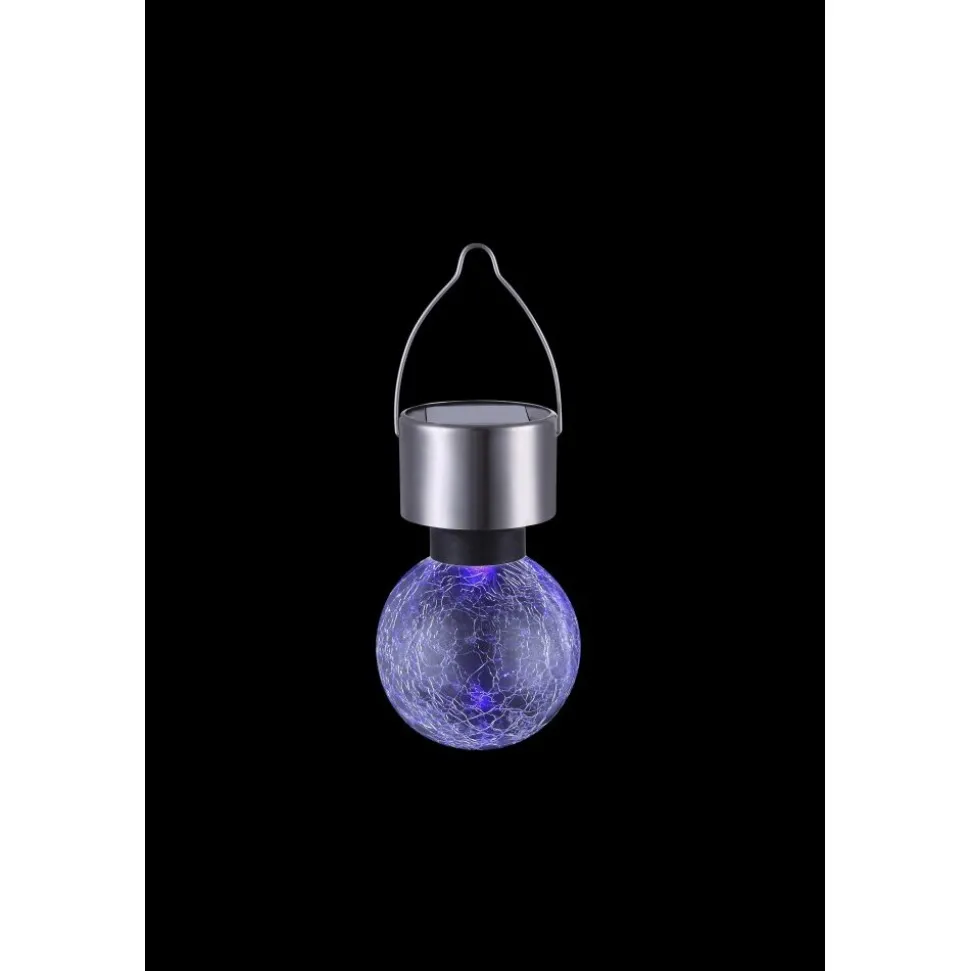 Lampe Solaire Globo Led Acier Inoxydable, 1 Lumiere, Changeur De Couleurs