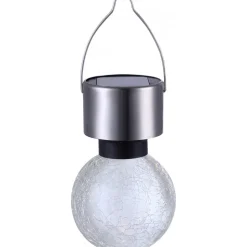 Lampe Solaire Globo Led Acier Inoxydable, 1 Lumiere, Changeur De Couleurs