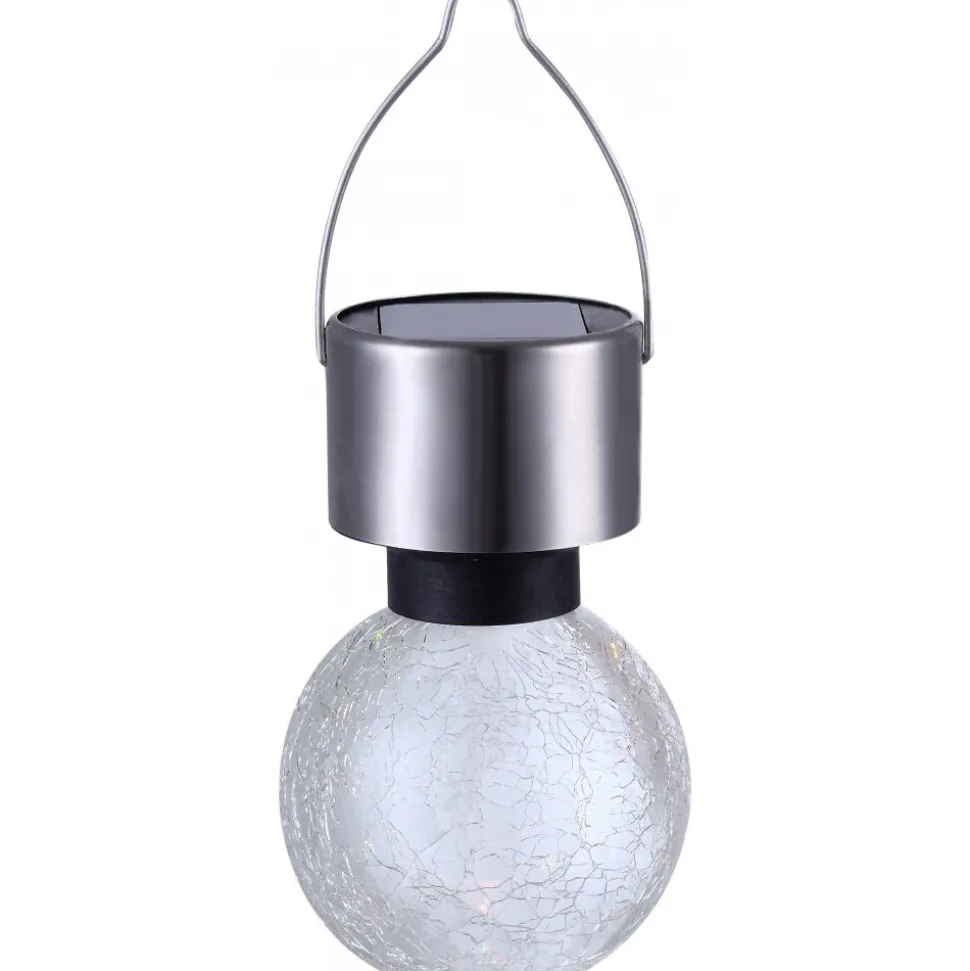 Lampe Solaire Globo Led Acier Inoxydable, 1 Lumiere, Changeur De Couleurs