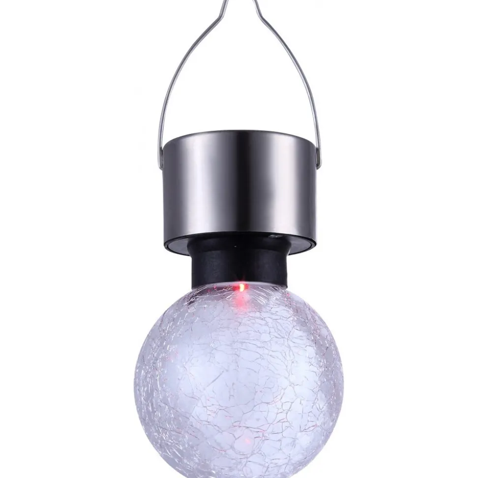 Lampe Solaire Globo Led Acier Inoxydable, 1 Lumiere, Changeur De Couleurs