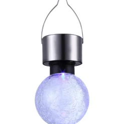 Lampe Solaire Globo Led Acier Inoxydable, 1 Lumiere, Changeur De Couleurs